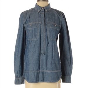 Isaac Mizrahi | Long sleeve denim button down